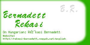 bernadett rekasi business card